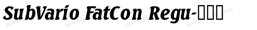 SubVario FatCon Regu字体转换